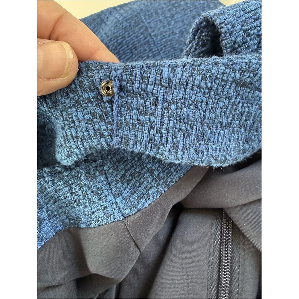 Banana Republic Blue Tweed Sleeveless A-Line Dress Sophisticated - Picture 6 of 14